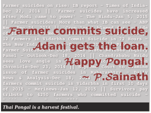 Farmer commits suicide, Adani gets the loan